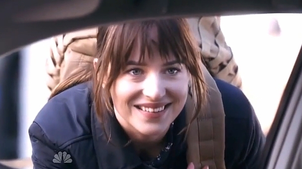 The sketch stars Fifty Shades of Grey's Dakota Johnson