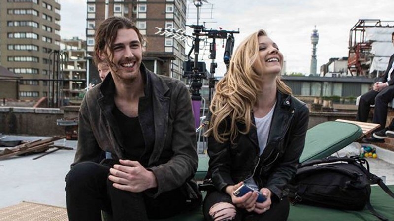 Hozier and Natalie Dormer on the set of Someone New