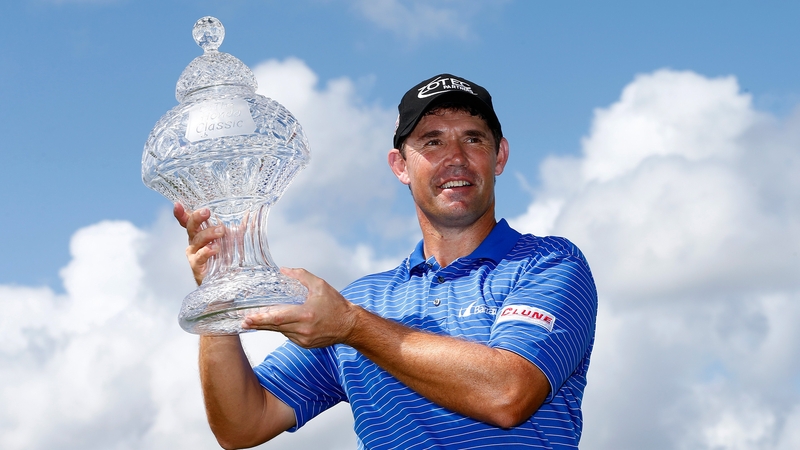 Padraic Harrington with the Honda Classic trophy