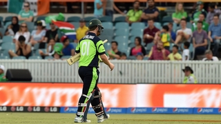 Paul Stirling departs as the Ireland top order were knocked over by the South Africa attack