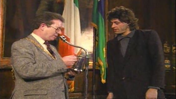 Lord Mayor Michael O'Halloran and Bob Geldof
