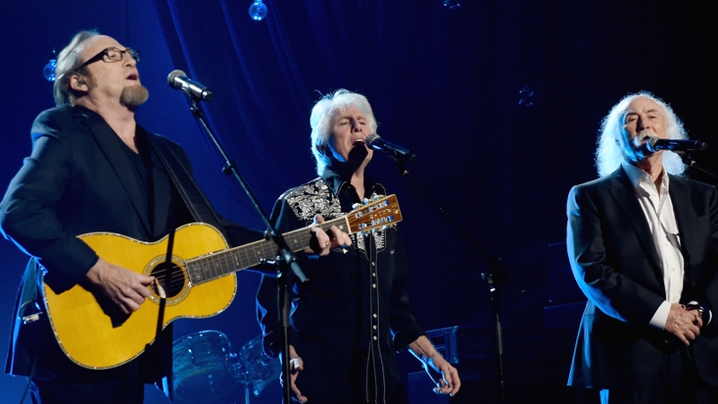 Left to right: Stephen Stills, Graham Nash, David Crosby