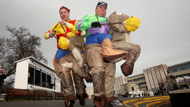 Lee and Ollie from the UK at Leopardstown on Saturday