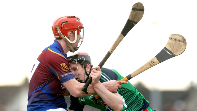 UL's Brian Stapleton and David Dempsey of LIT during the Fitzgibbon Cup semi-final on Friday