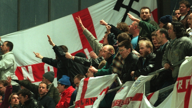 Rioting broke out in the upper West Stand, which led to the game being abandoned