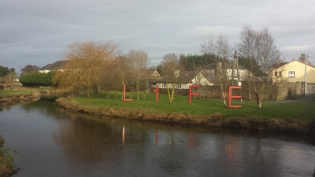 John Molloy sent in this picture of riverside art in Portarlington