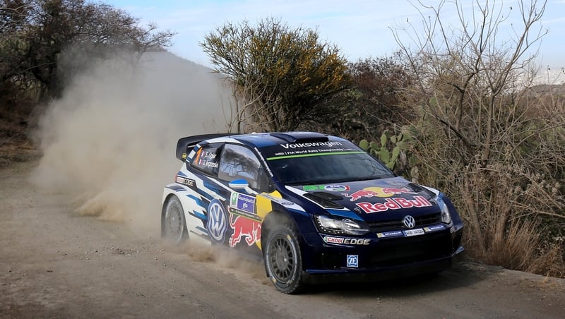 Sebastien Ogier is in front at the WRC Mexico