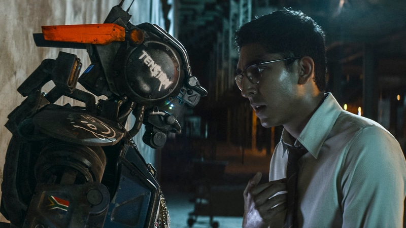Chappie and his creator, Deon Wilson (Dev Patel)