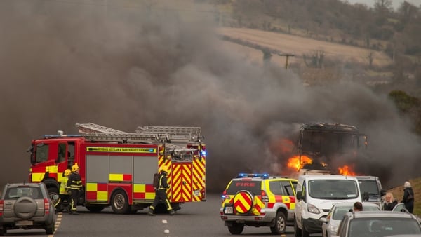 The bus driver was the only person on the bus before it went on fire (Pic: Owen Ball)