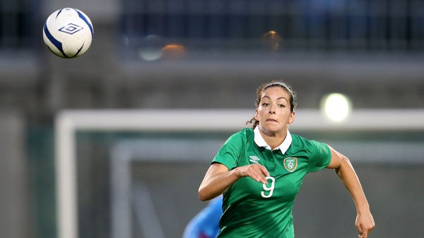 Fiona O'Sullivan had a fine effort denied by a great save from the Austrian goalkeeper