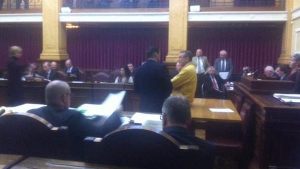 The protest inside Cork City Council chamber has now ended