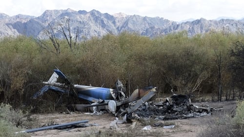 Ten people were killed when the two helicopters collided in the Argentine province of La Rioja