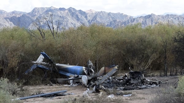 Ten people were killed when the two helicopters collided in the Argentine province of La Rioja