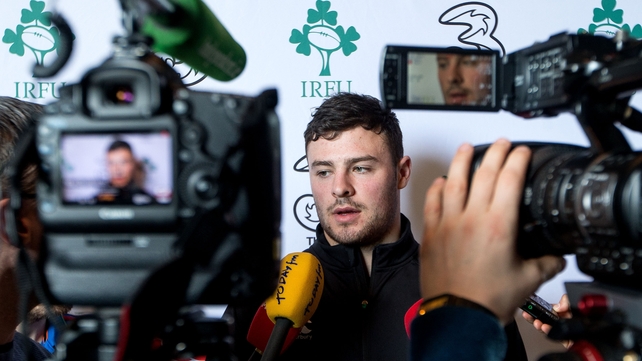 Man of the moment Robbie Henshaw speaks to the media on Tuesday