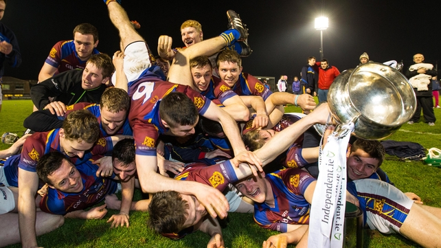 UL players celebrate with the Fitzgibbon Cup after the final on Wednesday