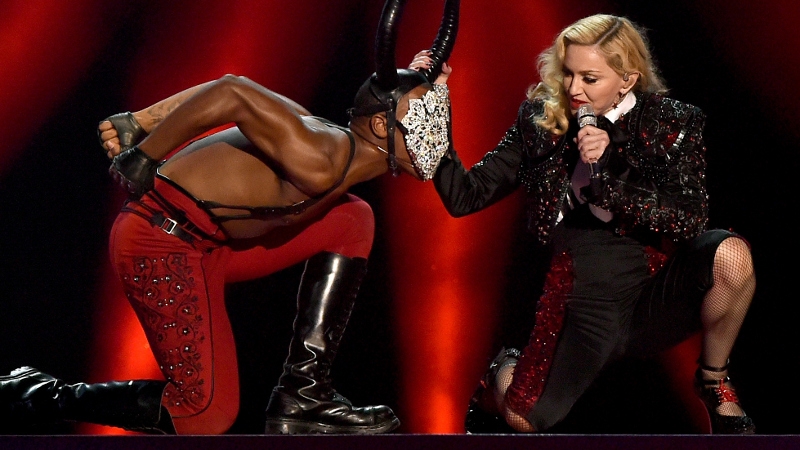 Madonna perfoms at the Brits