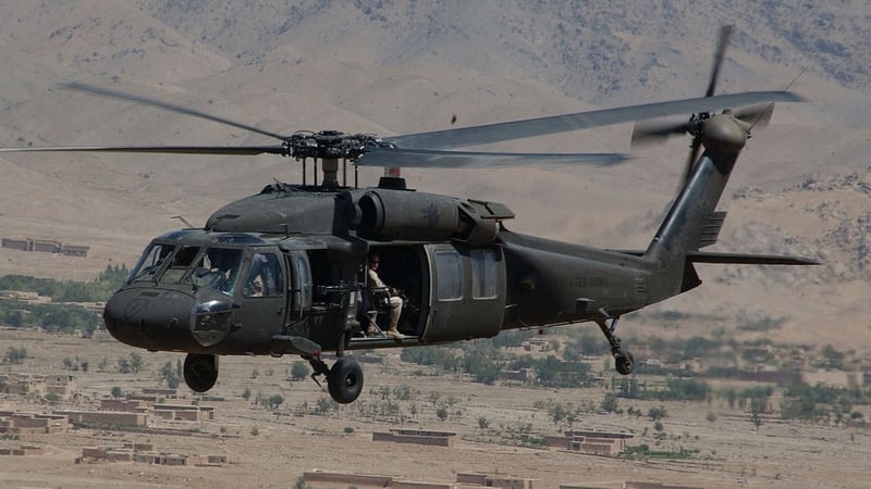 A UH-60 Black Hawk helicopter