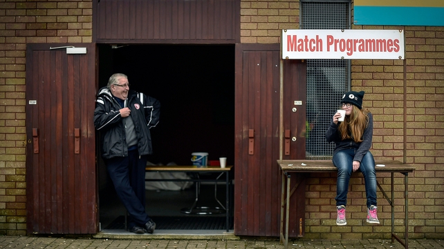 Tyrone's Peter Bennet and Aoife Brown before the Tyrone-Cork game