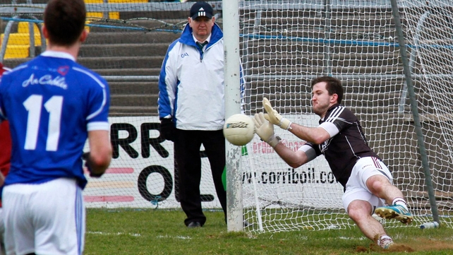 Tremendous penalty save from Galway goalkeeper Manus Breathnacht