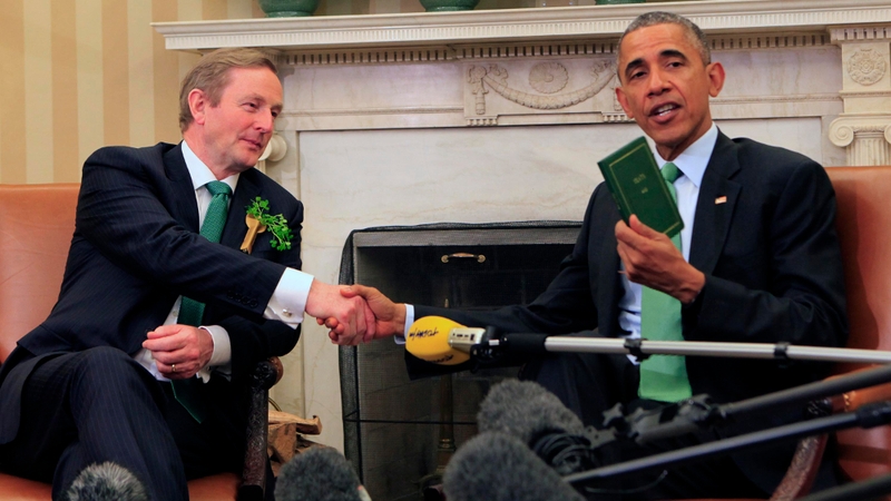 Barack Obama made his comments after a meeting with Taoiseach Enda Kenny in the Oval Office