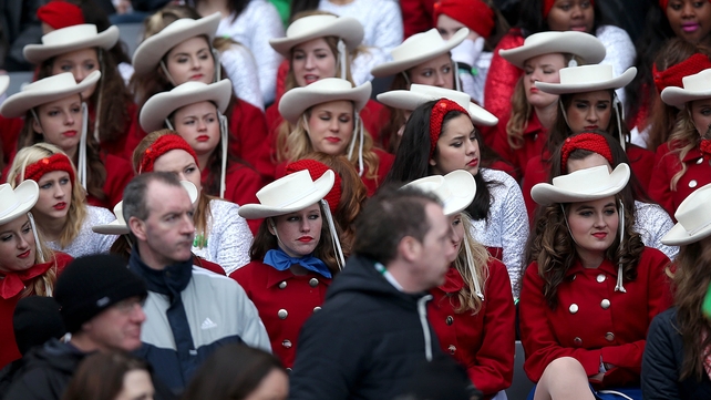 An American marching band was present at Croke Park