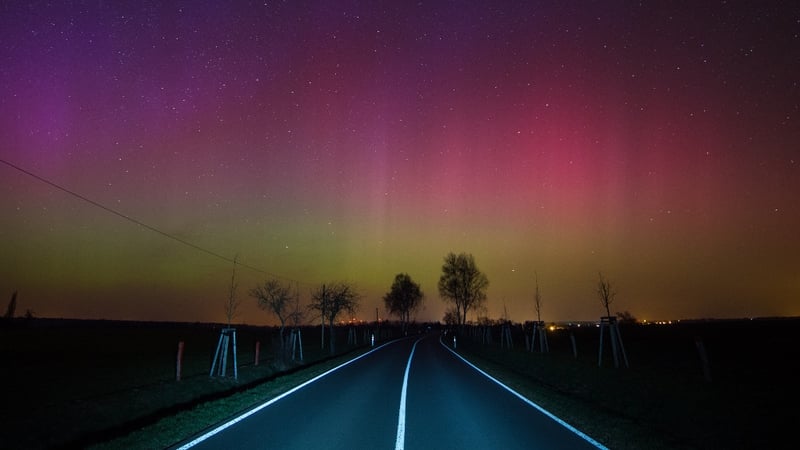The Northern Lights over the skies of Germany