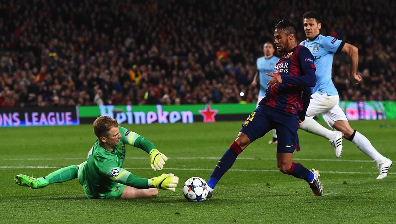 Joe Hart made a string of great saves against Barcelona