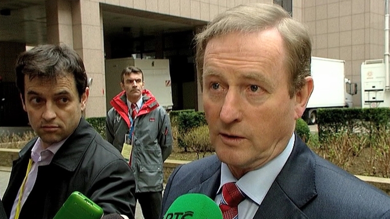 Enda Kenny was speaking while arriving at a summit of EU leaders in Brussels