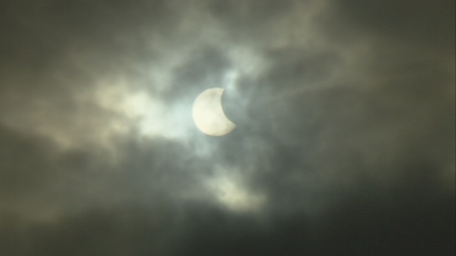 Cloud cover obscured the view of the eclipse over much of the country
