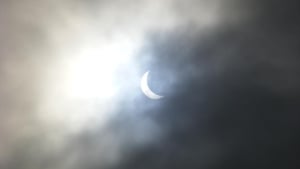A view of the eclipse in Dublin sent in from Jonathon Faull