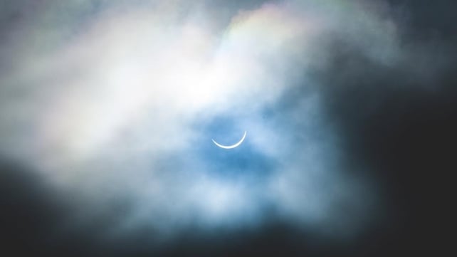 An almost total eclipse, as seen from Co Mayo (Pic: @thinlizzynut)
