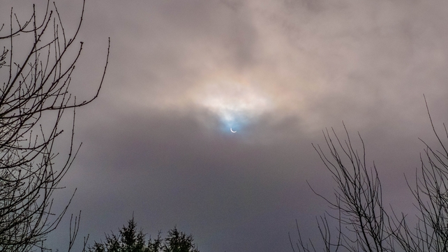 The eclipse from Shillelagh, Co Wicklow at 9.24am Juliet Loughran