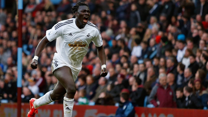 Bafetibis Gomis celebrates his winning goal