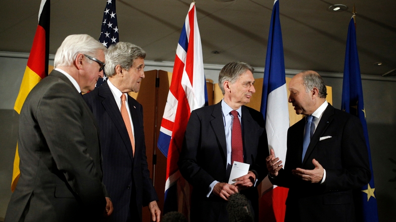 The foreign ministers of Germany, the US, UK, and France met in London to discuss the situation with Iran