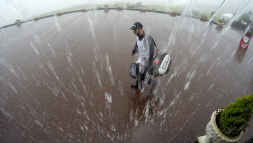It rained all weekend on the island