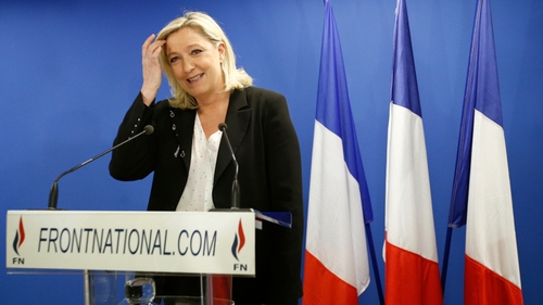 Exits polls show Marine Le Pen's far-right National Front (FN) in second place