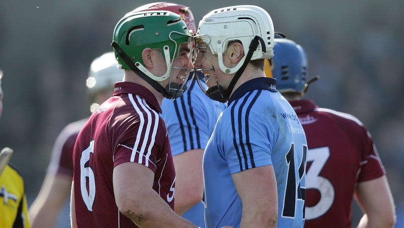 Liam Rushe and Galway's Greg Lally come face-to-face at Parnell Park