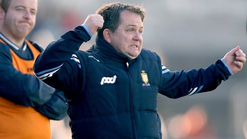 Davy Fitz shows his feelings on the sidelines.