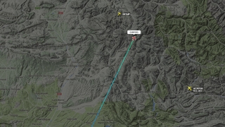 The last position of the Germanwings flight according to Flightradar24