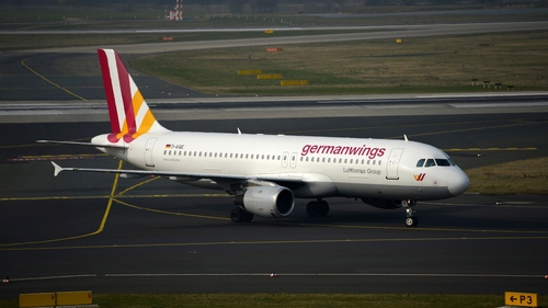 A Germanwings plane seen in Dusseldorf airport