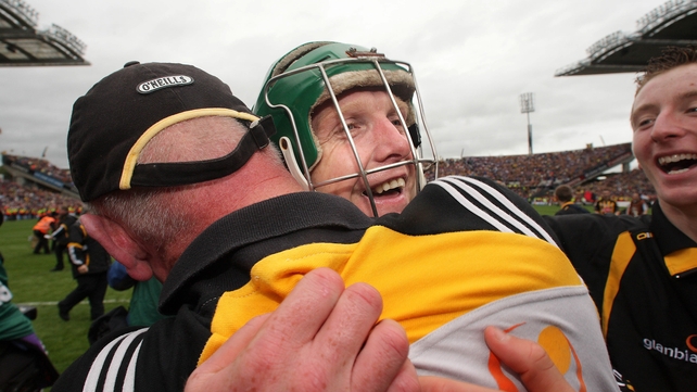 Celebrating with Brian Cody after Kilkenny's All-Ireland win in 2009