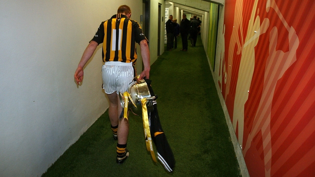On his way back to the Kilkenny dressing room with the Division 1 trophy in 2009