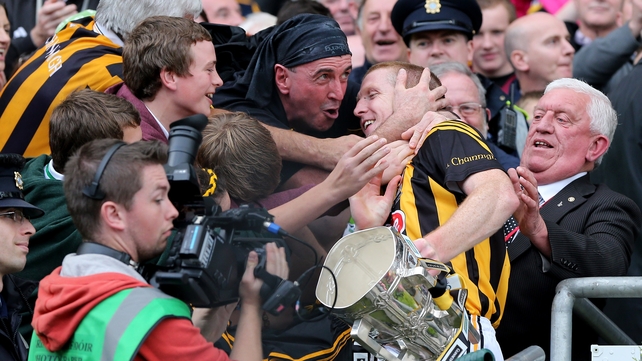 Being congratulated by supporters after receiving the Liam MacCarthy cup in 2012