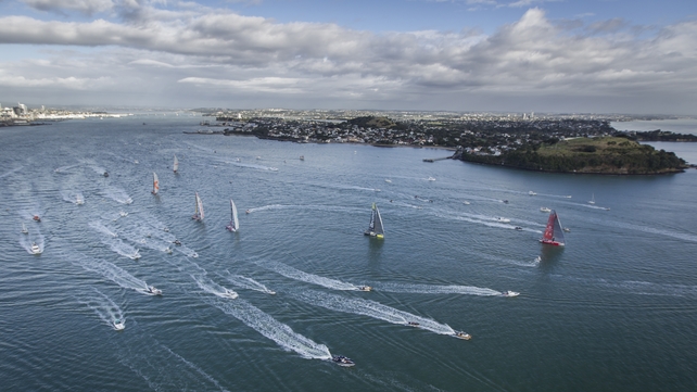 The start of a leg of the Volvo Ocean Race from Alicante in Spain