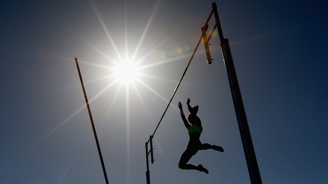 Melissa Gergel of the USA competes in the Women's Pole Vault during the IAAF World Challenge at Lakeside Stadium in Melbourne