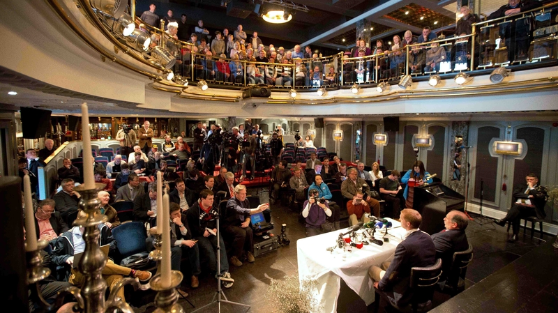 'King' Henry Shefflin announces his inter-county retirement to the press at Langton's Hotel, Kilkenny