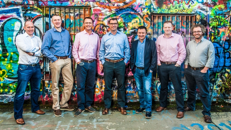 Realex Payments was founded by Colm Lyon, third from right, in 2000