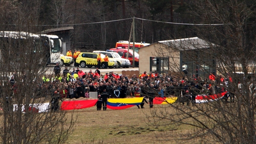 Relatives of the victims arrive at the crash site in southern France