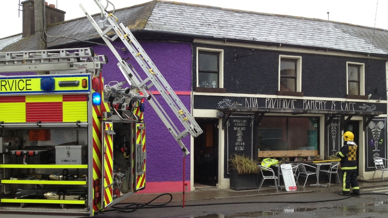 Emergency services at the scene of this morning's incident