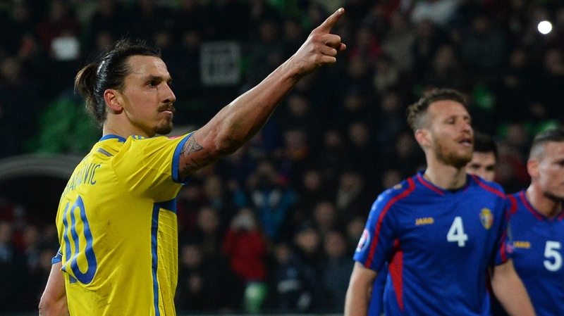 Zlatan scored two for Sweden